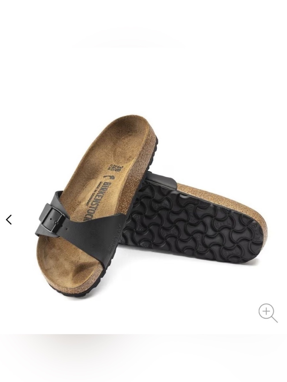 Birkenstock Madrid One-Strap Comfort Sandal Sz 7 38 Black